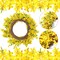 Forsythia Wreath for Front Door 18 Inch Yellow Spring Summer Artificial